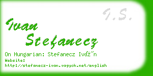 ivan stefanecz business card